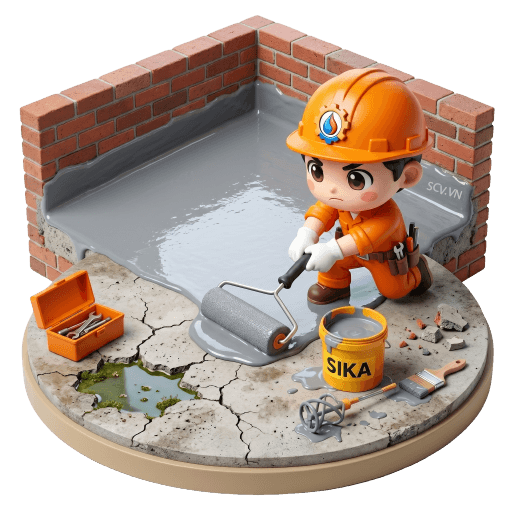 Chống thấm sân thượng bằng sika