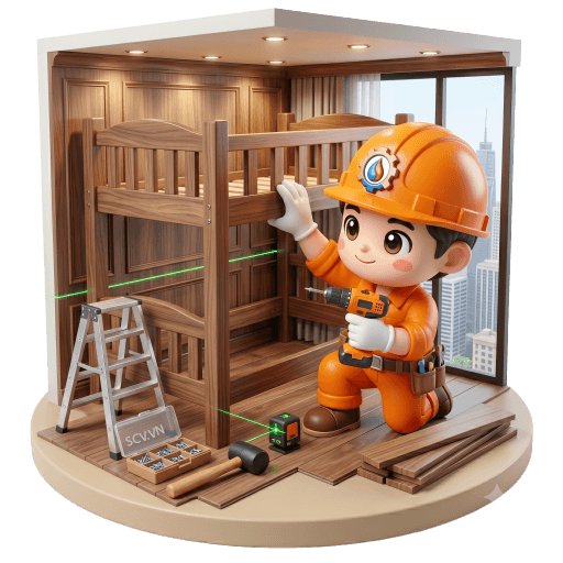 Đóng Giường Tầng Gỗ Căn Hộ
