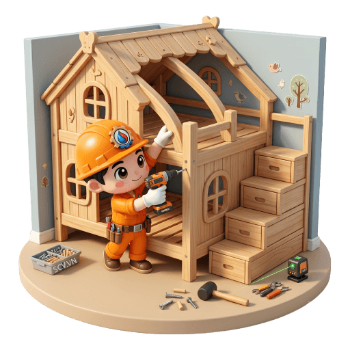 Đóng Giường Tầng Gỗ Gia Đình