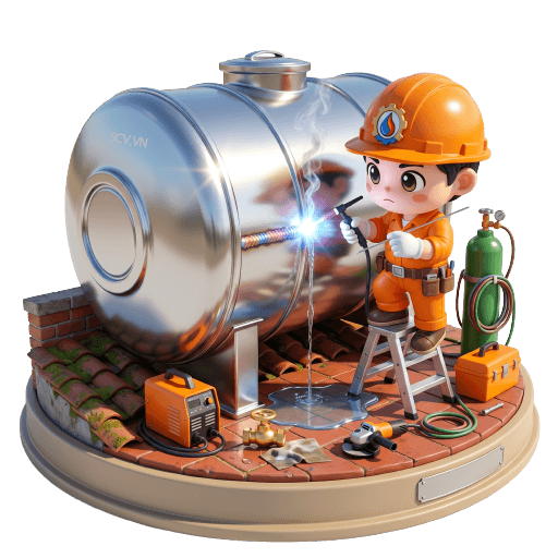 Hàn bồn chứa nước inox