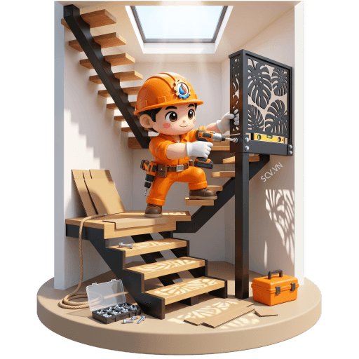 Làm cầu thang sắt CNC