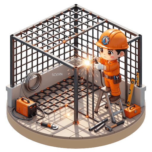 Làm khung sắt bảo vệ sân thượng
