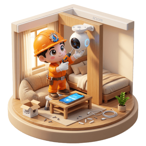 Lắp Camera Xoay 360 Độ