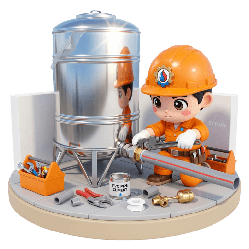 Lắp đặt bồn nước inox
