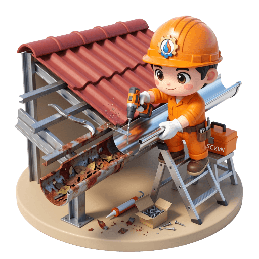 Lắp đặt máng xối Inox