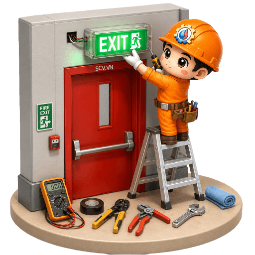 Lắp Đèn Thoát Hiểm Exit