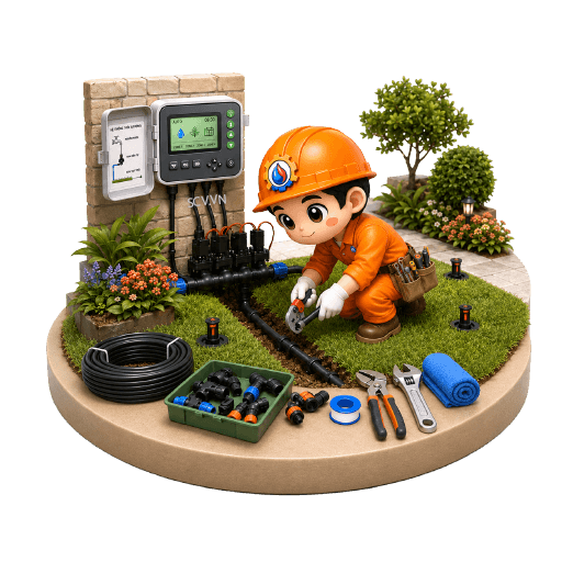 Lắp hệ thống tưới tự động