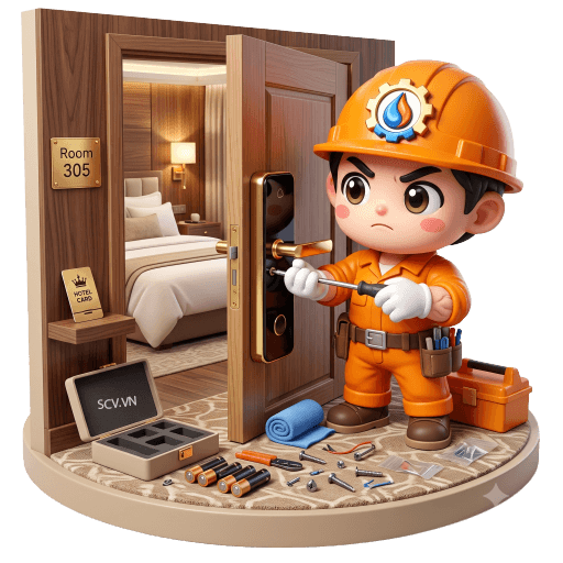 Lắp khóa thẻ từ khách sạn