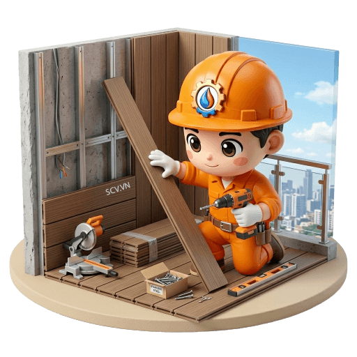 Ốp gỗ nhựa ban công