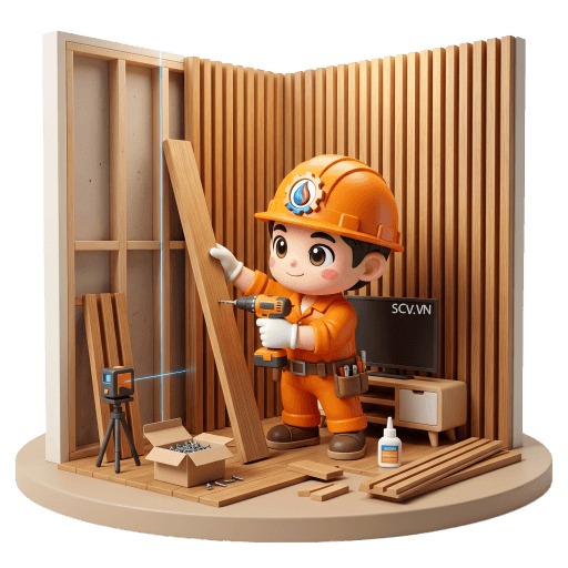 Ốp vách nan gỗ