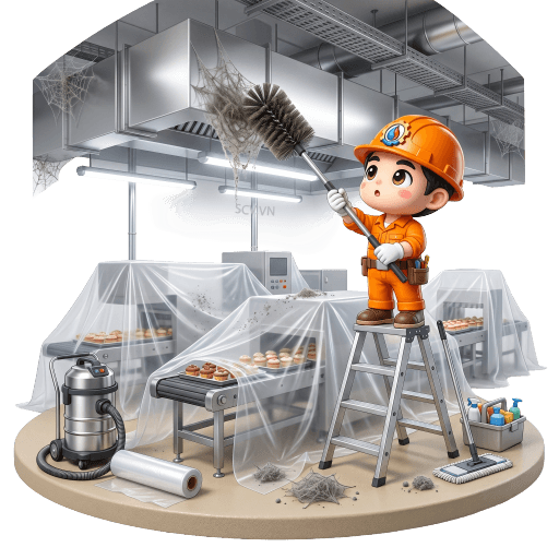 Quét mạng nhện nhà xưởng