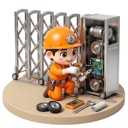 Sửa cửa cổng xếp điện
