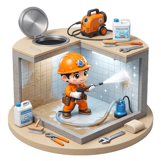 Thau Rửa Bể Nước Ngầm