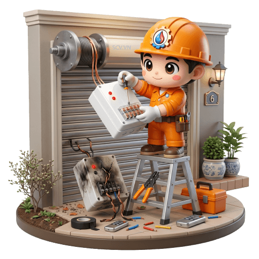 Thay hộp điều khiển cửa cuốn
