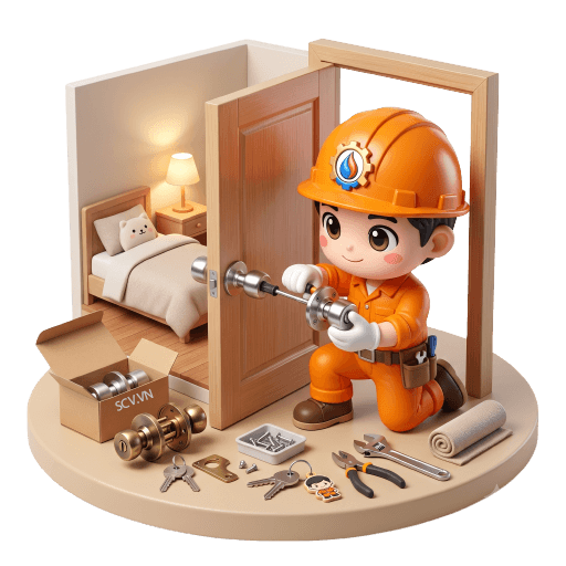 Thay ổ khóa cửa phòng ngủ