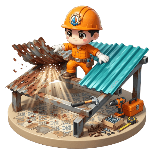 Thay thế mái tôn tận nhà