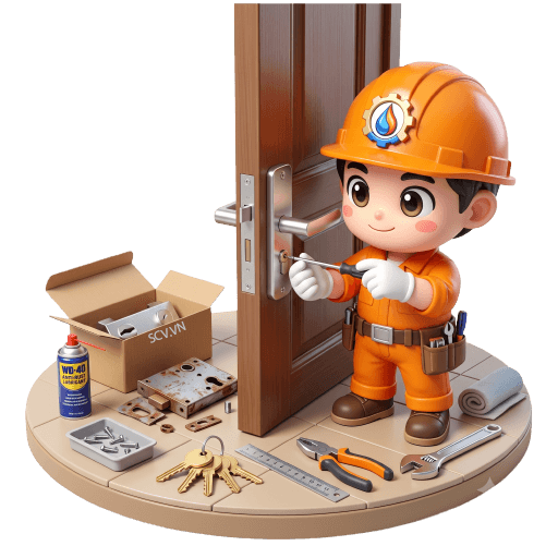 Thay thế/lắp đặt ổ khóa cửa bị hỏng