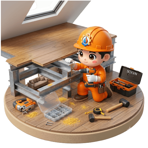 Thi Công Gác Lửng Gỗ Nhà Phố