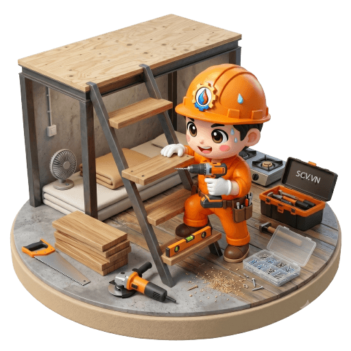 Thi Công Gác Lửng Gỗ Nhà Trọ