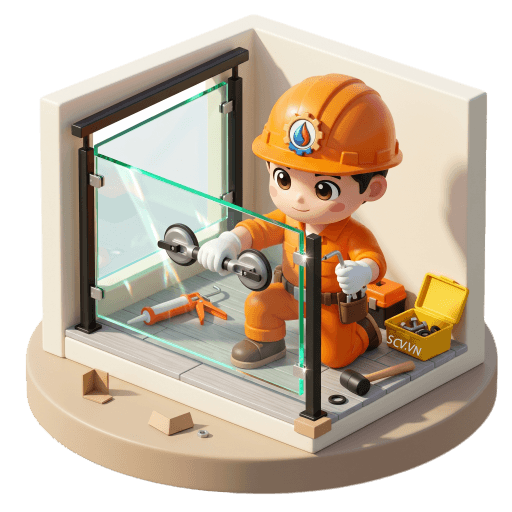 Thi công lan can sắt kết hợp kính