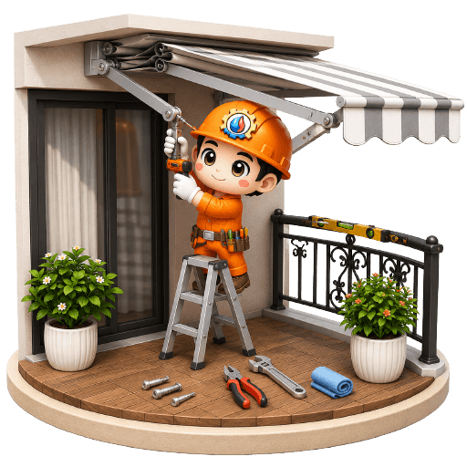 Thi công mái che xếp gọn