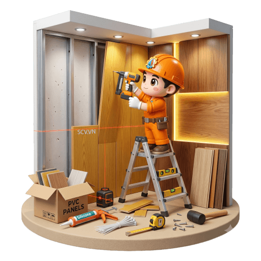 Thi Công Nhựa Giả Gỗ Ốp Vách Ngăn
