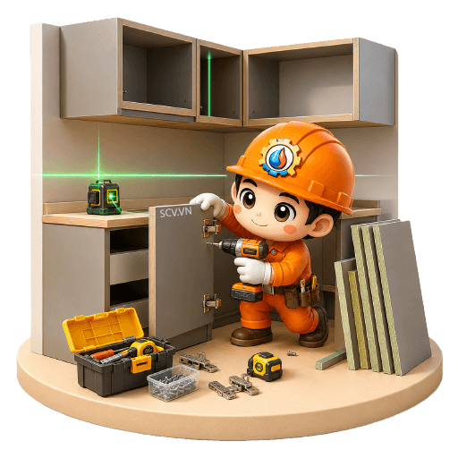 Thi Công Tủ Bếp Gỗ Công Nghiệp
