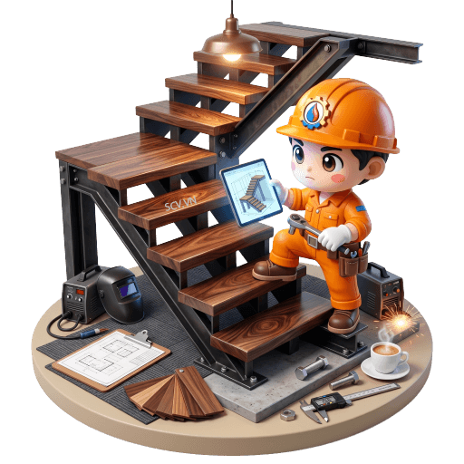 Thiết Kế Cầu Thang Gỗ Theo Yêu Cầu