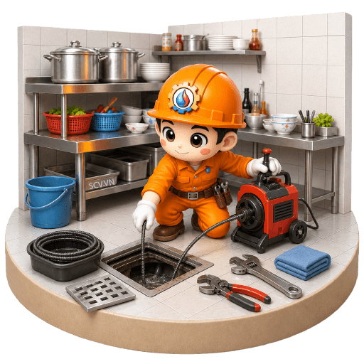 Thông tắc cống bằng máy lò xo
