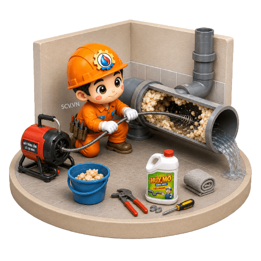 Thông tắc đường ống thoát nước
