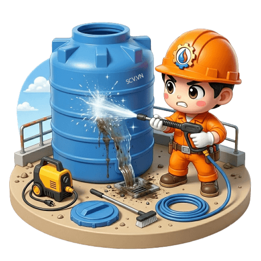Vệ sinh bồn nước nhựa