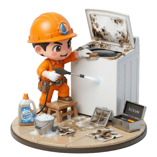 Vệ sinh máy giặt cửa trên