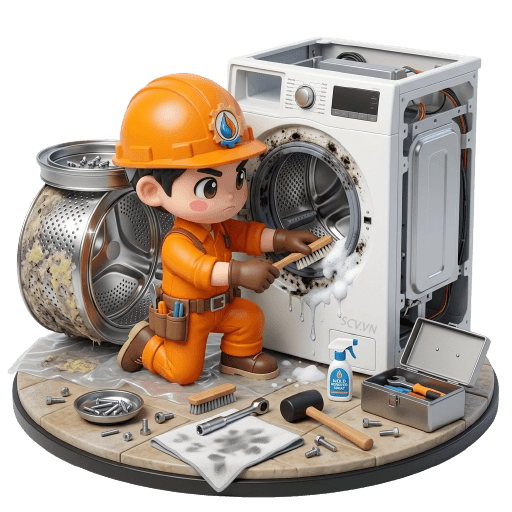Vệ sinh máy giặt cửa trước