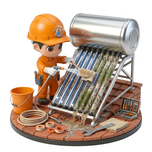 Vệ sinh máy nước nóng năng lượng mặt trời