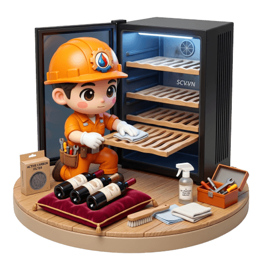 Vệ sinh tủ rượu vang