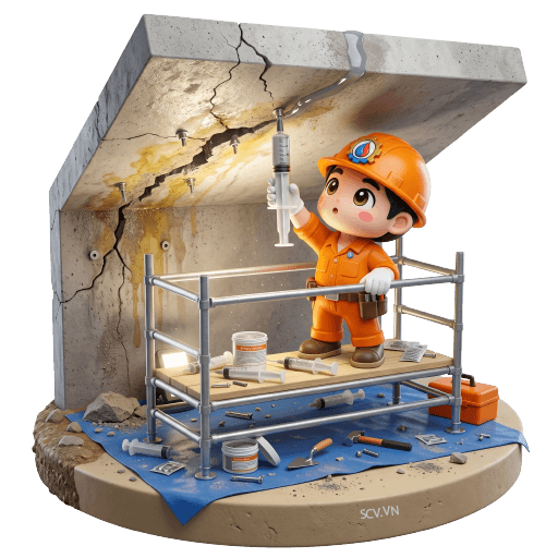 Xử lý nứt trần nhà bê tông