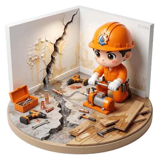 Xử Lý Nứt Tường - Nứt Sàn Gây Thấm
